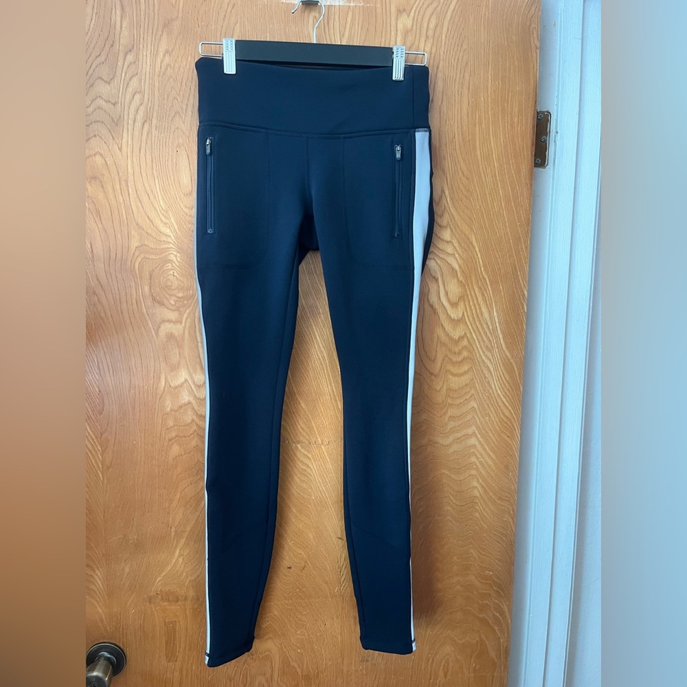Athleta Blue and Gray Leggings Modern Fit XS